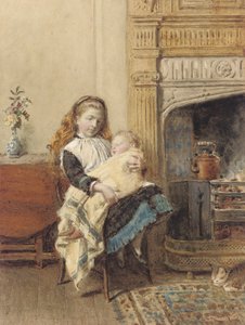 Minding Baby, 1896 av George Goodwin Kilburne