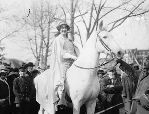 Inez Milholland Boissevain ved National American Woman Suffrage Association-paraden