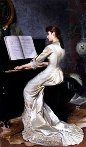 Sang uten ord, pianospiller, 1880 av George Hamilton Barrable