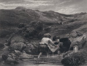 Illustrasjon for Auld Lang Syne av Robert Burns (gravering)