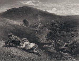 Illustrasjon for Auld Lang Syne av Robert Burns