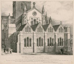 Utvendig utsikt over Ladye Chapel i østenden av St Saviour