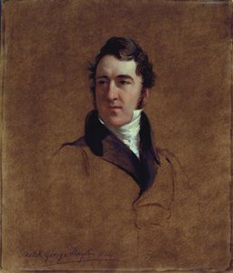 Portrettskisse av John Poulter, 1834 (olje på kvernbrett)