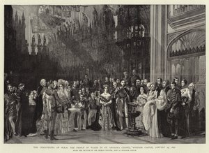 Dåpen til HKH Prinsen av Wales i St George's Chapel, Windsor Castle, 25. januar 1842 av George Hayter