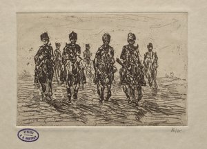 Kavaleriscene. av George Hendrik Breitner