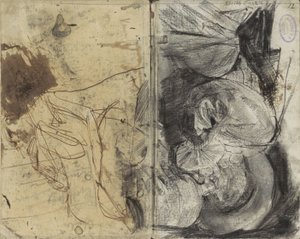Drikkende mann i 1600-tallsklær og en sittende mann av George Hendrik Breitner