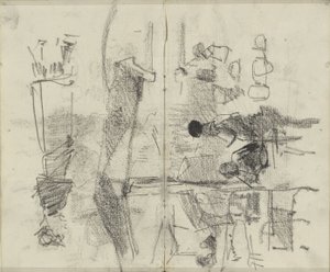 Tall, muligens i et marked eller etablissement av George Hendrik Breitner