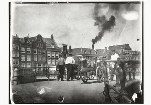 Utsikt over Prinsengracht ved broen over Leidsegracht i Amsterdam av George Hendrik Breitner