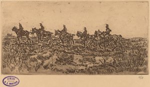Husars Riding Single File av George Hendrik Breitner