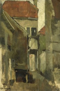 Neighborhood Street i Rijswijk nær Haag av George Hendrik Breitner