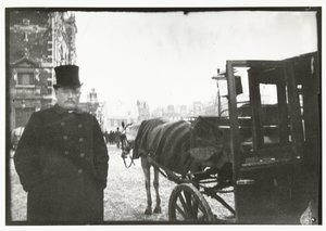 Hester med vogn på Leidseplein i Amsterdam av George Hendrik Breitner