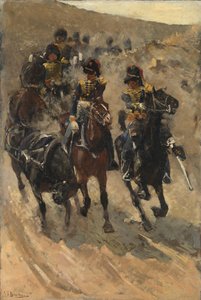 De gule rytterne Hesteartilleri av George Hendrik Breitner