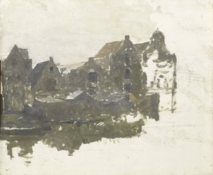 Varehus på Teertuinen på Prinseneiland, Amsterdam av George Hendrik Breitner