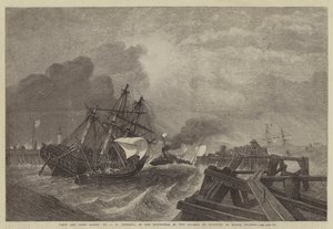 Skip og mannskap reddet, i utstillingen til Society of Painters in Water Colors av George Henry Andrews