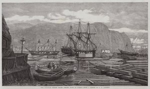 Den kanadiske trelasthandelen, Timber Coves i Quebec av George Henry Andrews