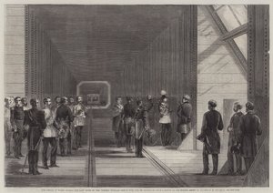 Prinsen av Wales stenger den siste nitten til Victoria Tubular Bridge over St Lawrence av George Henry Andrews