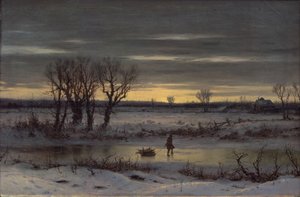 Winter Twilight nær Albany, 1858 (olje på lin)
