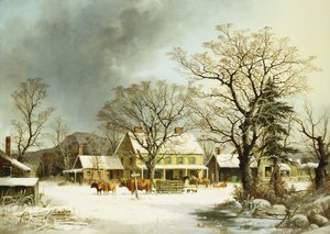 Seven Miles to Salem, 1863 av George Henry Durrie