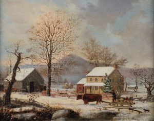 Vinterscene, 1830-60