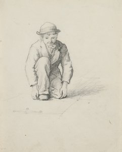 Uten tittel - Gutt som spiller klinkekuler av George Henry Hall