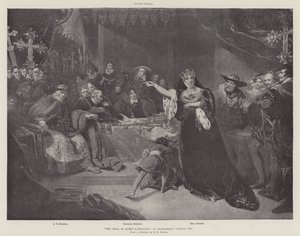 Rettsaken mot dronning Katharine i Shaksperes Henry VIII av George Henry Harlow