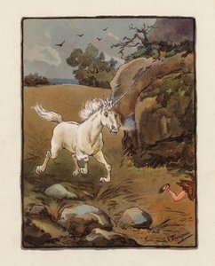 Enhjørningen (farge litho)
