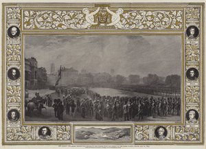 Hennes Majestet Dronningen deler ut medaljer til heltene fra Krim på Horse Guards Parade, 21. mai 1855 av George Housman Thomas