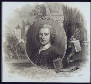Portrett av Jean Jacques Rousseau (1712-78), gravert av William Finden (1787-1852) av George Howse