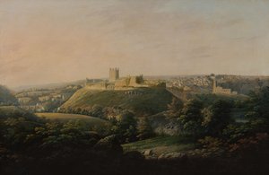 En omfattende utsikt over Richmond, Yorkshire (olje på lerret) av George I Cuitt