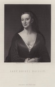 Lady Grizel Baillie , skotsk låtskriver (gravering)