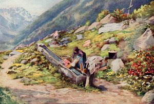 I Chamonix-dalen (farge litho)