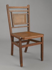 Sidestol, 1883 (tre, stokk og stråflett)