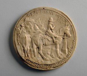 Gipsmedaljong (gips) av George James Frampton