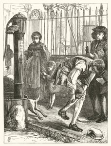 Illustrasjon for Elegy, On the Death Of A Mad Dog (gravering) av George John Pinwell