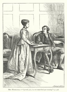 Illustrasjon for She Stoops To Conquer (gravering) av George John Pinwell