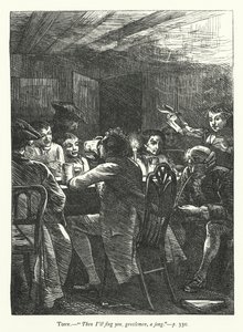 Illustrasjon for She Stoops To Conquer (gravering) av George John Pinwell
