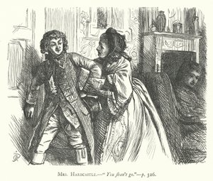 Illustrasjon for She Stoops To Conquer (gravering) av George John Pinwell