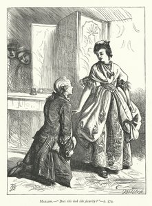Illustrasjon for She Stoops To Conquer (gravering) av George John Pinwell