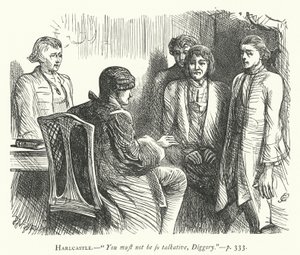 Illustrasjon for She Stoops To Conquer (gravering) av George John Pinwell