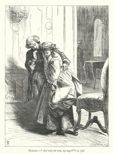 Illustrasjon for She Stoops To Conquer (gravering) av George John Pinwell