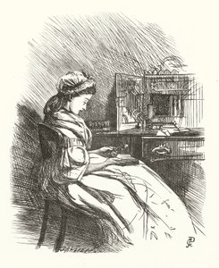 Illustrasjon for Stanzas on Woman (gravering) av George John Pinwell