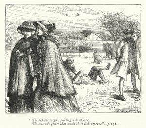 Illustrasjon for Den øde landsbyen (gravering) av George John Pinwell