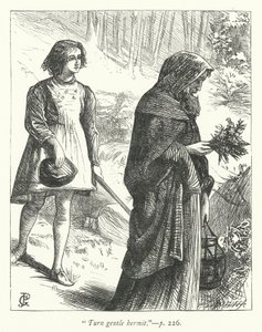 Illustrasjon for Eremitten (gravering) av George John Pinwell