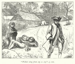 Illustrasjon for The Vicar of Wakefield (gravering) av George John Pinwell