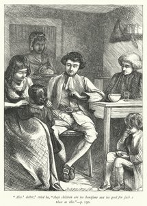 Illustrasjon for The Vicar of Wakefield (gravering) av George John Pinwell
