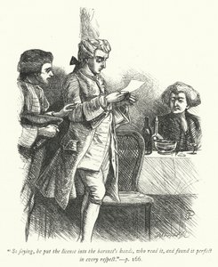 Illustrasjon for The Vicar of Wakefield (gravering) av George John Pinwell