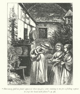 Illustrasjon for The Vicar of Wakefield (gravering) av George John Pinwell