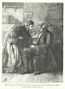 Illustrasjon for The Vicar of Wakefield (gravering) av George John Pinwell