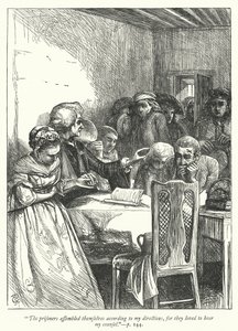 Illustrasjon for The Vicar of Wakefield (gravering) av George John Pinwell
