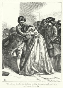 Illustrasjon for The Vicar of Wakefield (gravering) av George John Pinwell